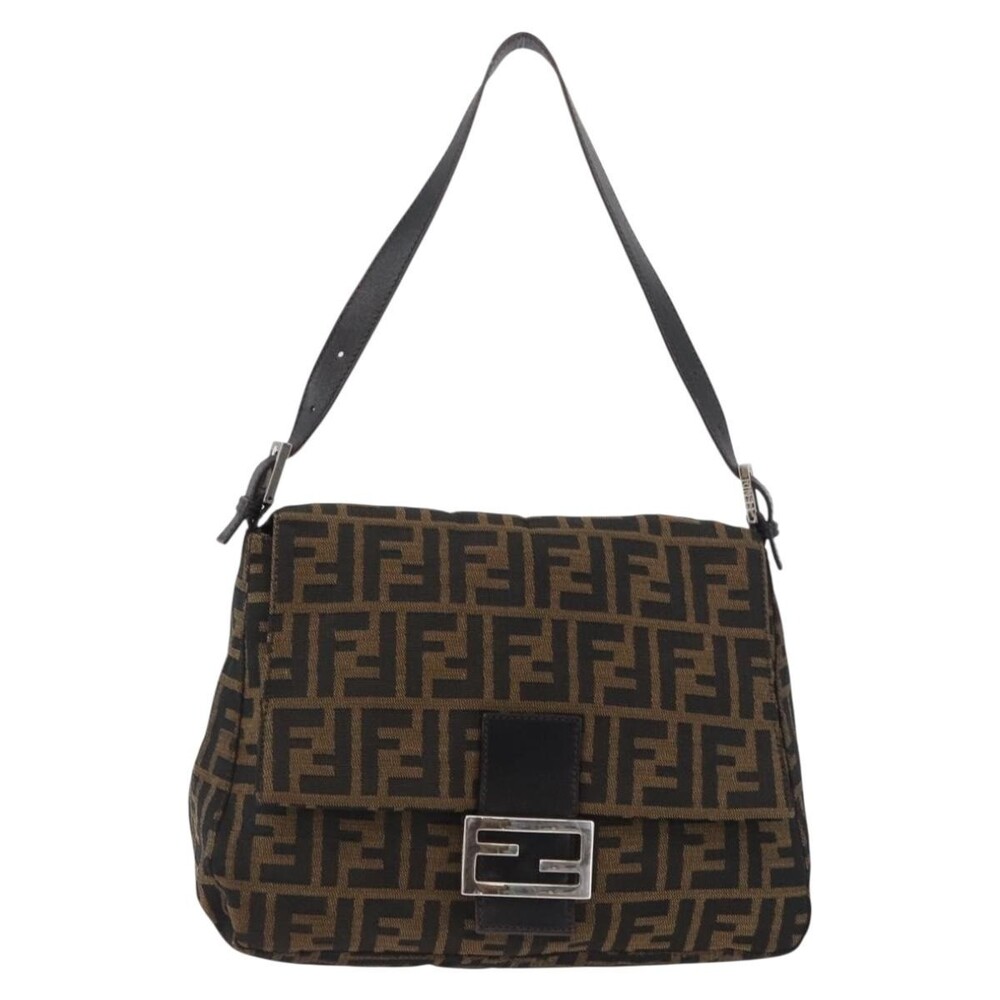 Fendi Zucca Mamma Baguette Shoulder Bag Brown